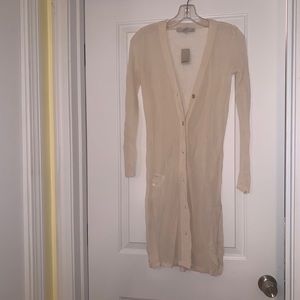 LOFT Petite Golden Button Duster Sweater XXSP